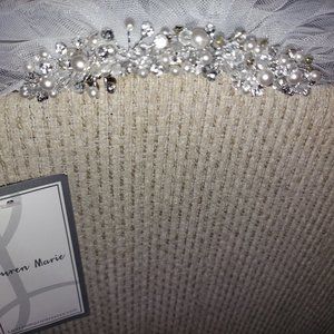 Lauren Marie First Communion Veil With Comb White Rhinestones Style 430 NWT